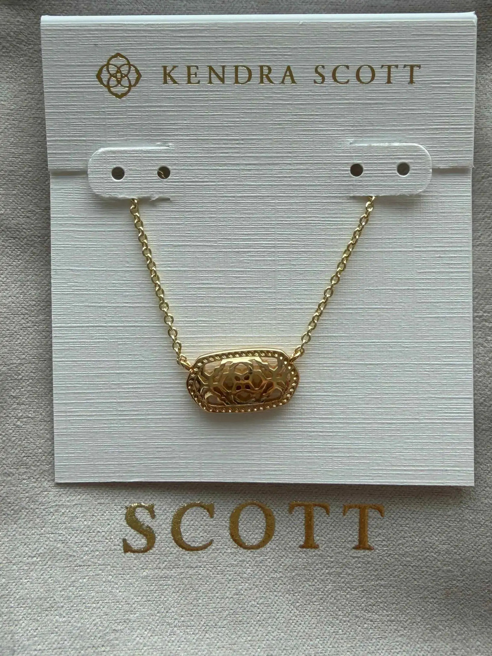 Kendra Scott Gold Pendant Necklace
